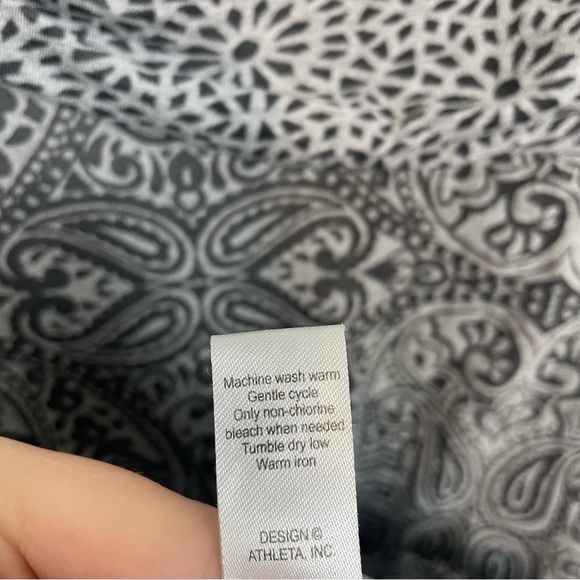 Athleta Dhara Paisley Gray Layered Burnout Dress Size Medium - Picture 5 of 6